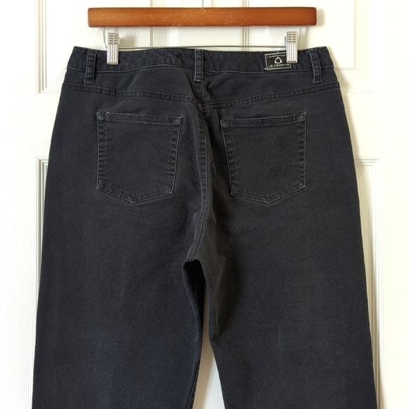 Liz Claiborne 90's Vintage High Waisted Relaxed Fit Straight Leg Jeans Black 12 - Picture 5 of 14